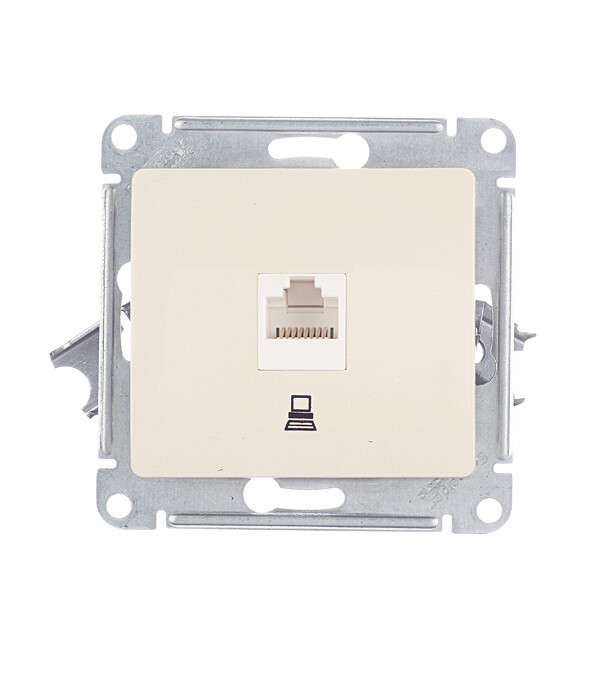 Изображение товара Розетка компьютерная Systeme Electric Glossa RJ45 бежевая (GSL000281K)