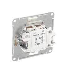 Выключатель Systeme Electric Glossa двухклавишный встраиваемый бежевый (GSL000251) - фото 4