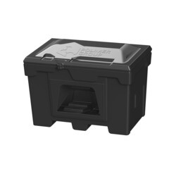 Изображение товара Ящик для песка и реагентов полиэтиленовый Polimer Group черный с дозатором 500 л