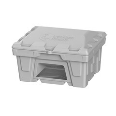 Изображение товара Ящик для песка и реагентов полиэтиленовый Polimer Group серый с дозатором 250 л