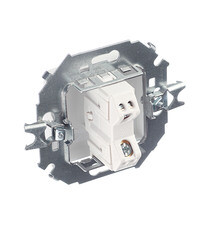 Выключатель Simon 15 одноклавишный встраиваемый белый с подсветкой (1591104-030) - фото 2