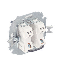 Выключатель Simon 15 двухклавишный встраиваемый белый с подсветкой (1591392-030) - фото 4