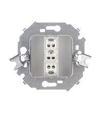 Переключатель Simon 15 одноклавишный встраиваемый белый (1591201-030) - фото 3