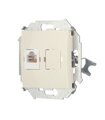 Розетка компьютерная Simon 15 встраиваемая слоновая кость RJ45 (1591598-031) - фото 2