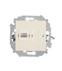 Изображение товара Розетка компьютерная Simon 15 встраиваемая слоновая кость RJ45 (1591598-031)