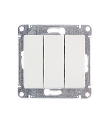 Изображение товара Выключатель Systeme Electric Glossa трехклавишный встраиваемый белый (GSL000131)