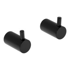 Крючок для ванной Iddis Petite одинарный на шуруп металл черный (2 шт.) (PET2SB3i41) - фото 1