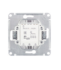 Выключатель Systeme Electric Glossa трехклавишный встраиваемый белый (GSL000131) - фото 3