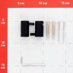 Крючок для ванной Iddis Petite одинарный на шуруп металл черный (2 шт.) (PET2SB3i41) - фото 2