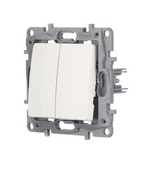 Выключатель Legrand Etika двухклавишный встраиваемый белый (672202) - фото 4