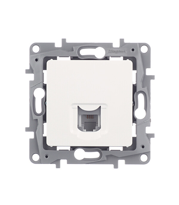 Изображение товара Розетка телефонная Legrand Etika встраиваемая белая RJ11 (672240)