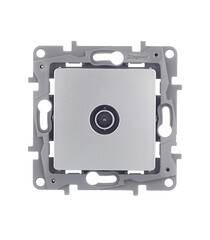 Розетка телевизионная Legrand Etika встраиваемая алюминий (672451) - фото 1