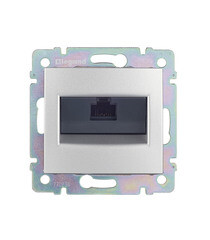 Изображение товара Розетка компьютерная Legrand Valena встраиваемая алюминий (694334)