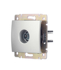 Розетка телевизионная Legrand Valena встраиваемая алюминий (694345) - фото 3