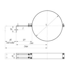 Хомут Дымок для дымоходов d150 мм с креплением к стене AISI 439 - фото 2