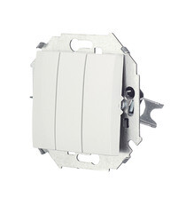 Выключатель Simon 15 трехклавишный встраиваемый белый (1591391-030) - фото 3