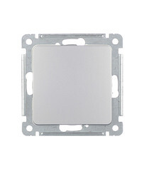 Выключатель Hegel Master одноклавишный встраиваемый серебро (ВС10-411-06) - фото 1