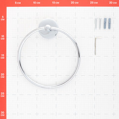 Полотенцедержатель кольцо Iddis Sena d165 мм на шуруп металл хром (SENSSO0i51) - фото 4