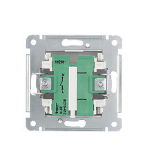 Выключатель Hegel Master одноклавишный встраиваемый серебро с подсветкой (ВС10-412-06) - фото 3