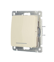 Выключатель Hegel Master одноклавишный встраиваемый слоновая кость с подсветкой (ВС10-412-01) - фото 4