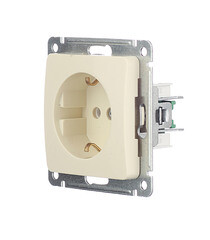 Розетка Hegel Master встраиваемая слоновая кость (РС16-411-01) - фото 2