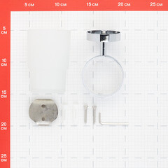 Стакан для ванной Iddis Sena с держателем стекло матовый/металл хром (SENSSG1i45) - фото 4