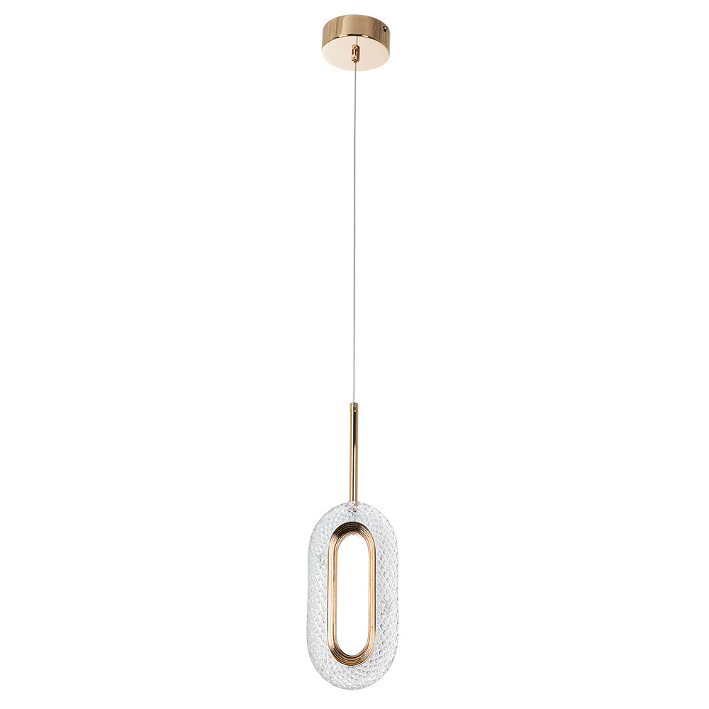 Изображение товара Подвесной светильник светодиодный Arte Lamp Ovale 4000K 8 Вт золото IP20
