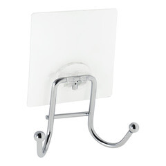 Изображение товара Крючок для ванной Kleber Lite двойной самоклеящийся металл хром (KLE-LT053/8474)