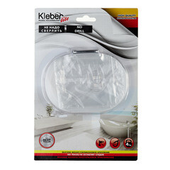 Мыльница для ванной Kleber Lite с держателем металл хром/пластик белая (KLE-LT036/8538) - фото 4