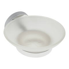 Изображение товара Мыльница для ванной Fora Lord с держателем стекло/сталь хром (FOR-Lord036CR)