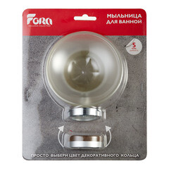 Мыльница для ванной Fora Lord с держателем стекло/сталь хром (FOR-Lord036CR) - фото 5