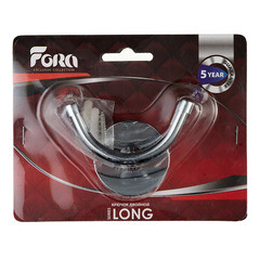 Крючок для ванной Fora Long двойной на шуруп металл хром (L027/1015) - фото 2