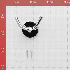 Крючок для ванной Fora Long двойной на шуруп металл хром (L027/1015) - фото 4