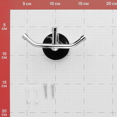 Крючок для ванной Fora Long тройной на шуруп металл хром (L026/1084) - фото 4