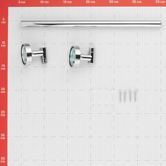 Полотенцедержатель Fora Long 370 мм на шуруп силумин хром (L007/1183) - фото 4