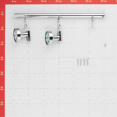 Вешалка для ванной Fora Long 3 крючка на шуруп силумин хром (L005) - фото 2