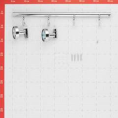 Вешалка для ванной Fora Long 4 крючка на шуруп силумин хром (L003) - фото 2