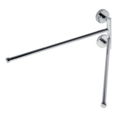 Полотенцедержатель Fora Long 385 мм двойной поворотный на шуруп силумин хром (L022/1251) - фото 2