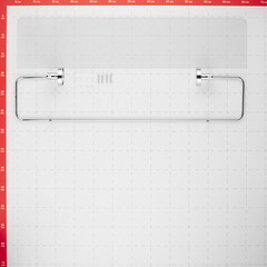 Полка для ванной Fora Long 600х157х65 мм стекло/металл хром (L03460M/1329) - фото 3