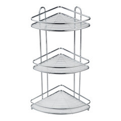 Изображение товара Полка для ванной Fora Floria угловая трехъярусная 585х260х260 мм металл хром (FOR-2004/6546)