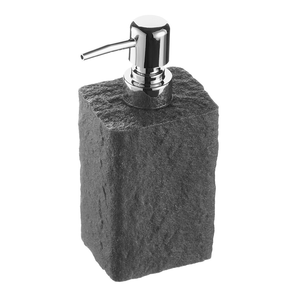 Изображение товара Дозатор для мыла Fora Stone Black настольный полирезин черный (For-STN021BL)