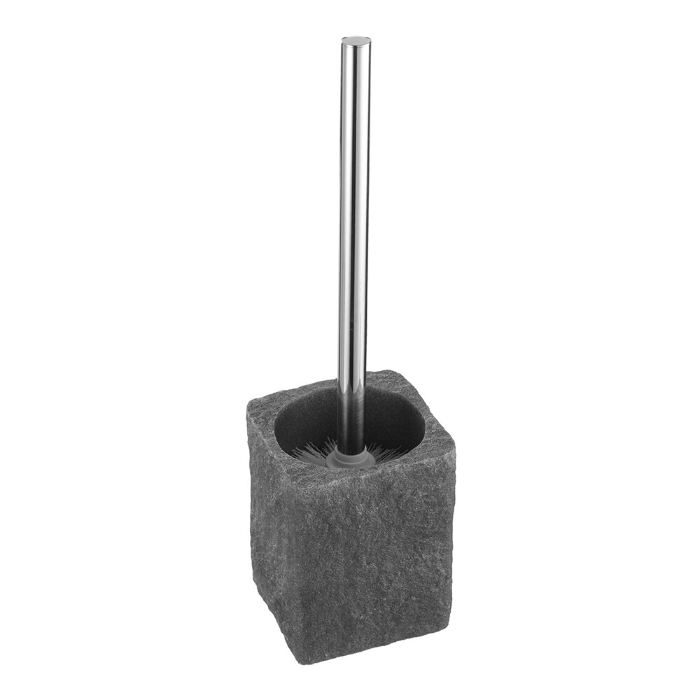 Изображение товара Ершик для унитаза Fora Stone Black напольный с подставкой черный металло-полирезин