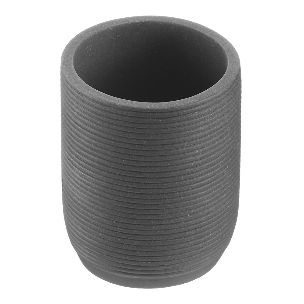 Изображение товара Стакан для ванной Fora Twister Black настольный полирезин черный (FOR-TWR044BL)