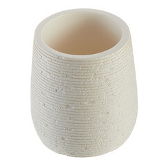 Изображение товара Стакан для ванной Fora Bricks настольный полирезин белый (FOR-BRK044W)