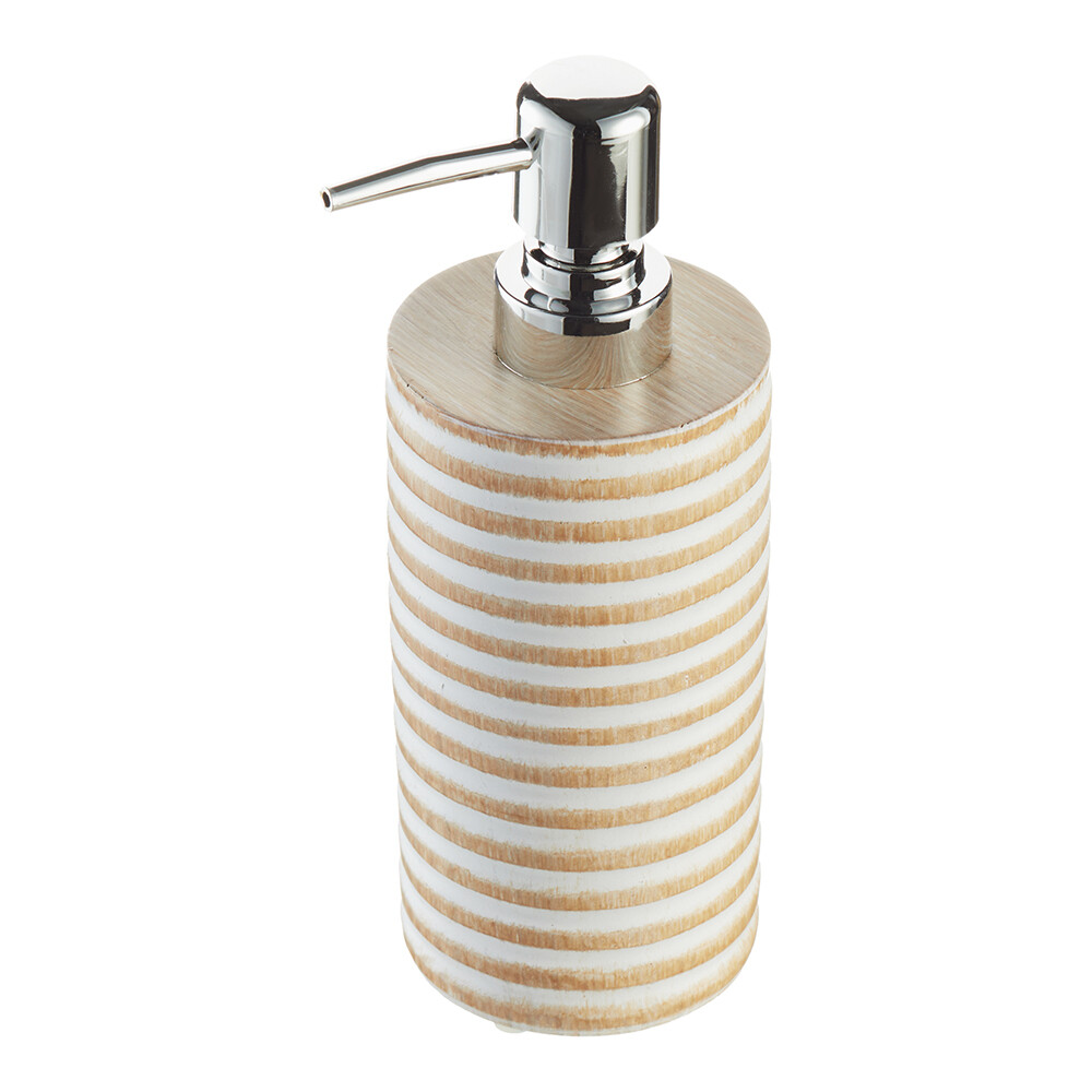 Изображение товара Дозатор для мыла Fora Spiral настольный полирезин бежевый (For-SPL021NAT)