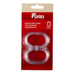 Кольца для штор Fora пластиковые прозрачные (12 шт.) (K12) - фото 2
