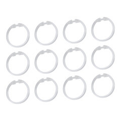 Изображение товара Кольца для штор Fora пластиковые прозрачные (12 шт.) (К13)