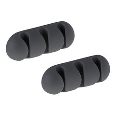 Изображение товара Держатель для 3 проводов Контакт самоклеящийся серый (2 шт.) (24806)