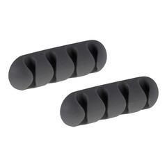 Изображение товара Держатель для 4 проводов Контакт самоклеящийся серый (2 шт.) (24807)