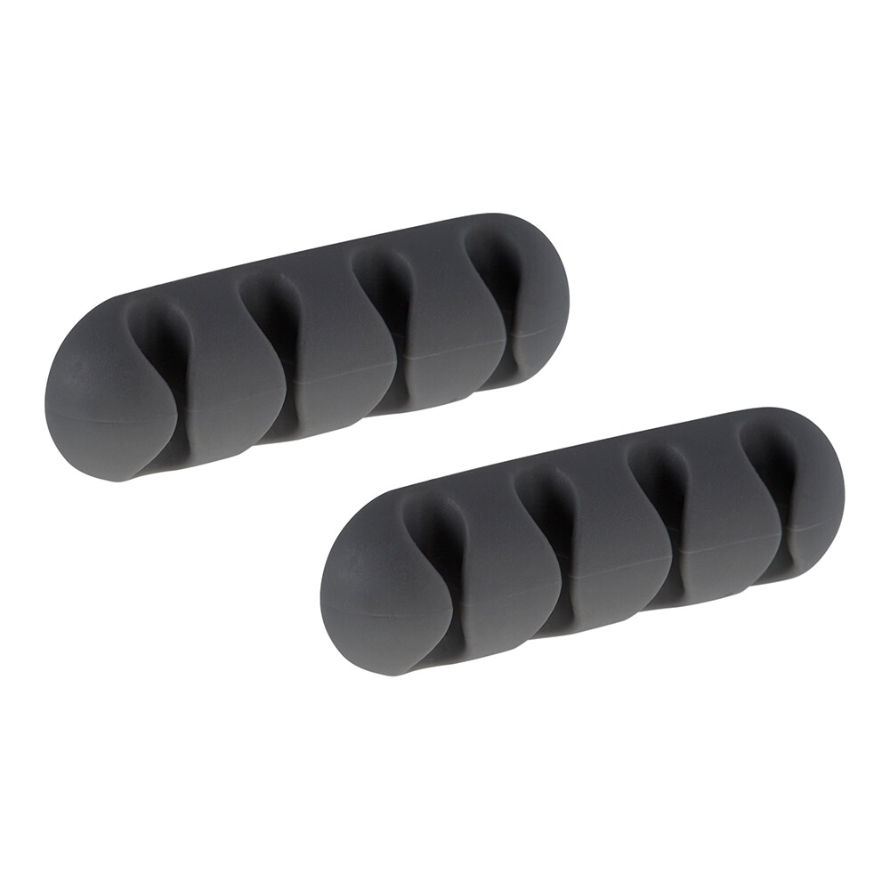 Изображение товара Держатель для 4 проводов самоклеящийся серый 2 шт. Контакт 24807